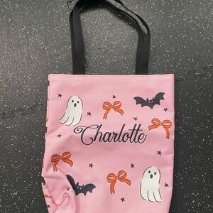 Caden Lane Pink Halloween Tote Bag